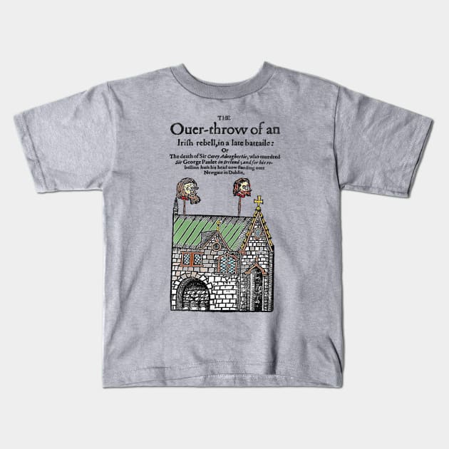 O'Doherty's rebellion / Dublin Gate 1608 Irish History Woodcut Kids T-Shirt by feck!